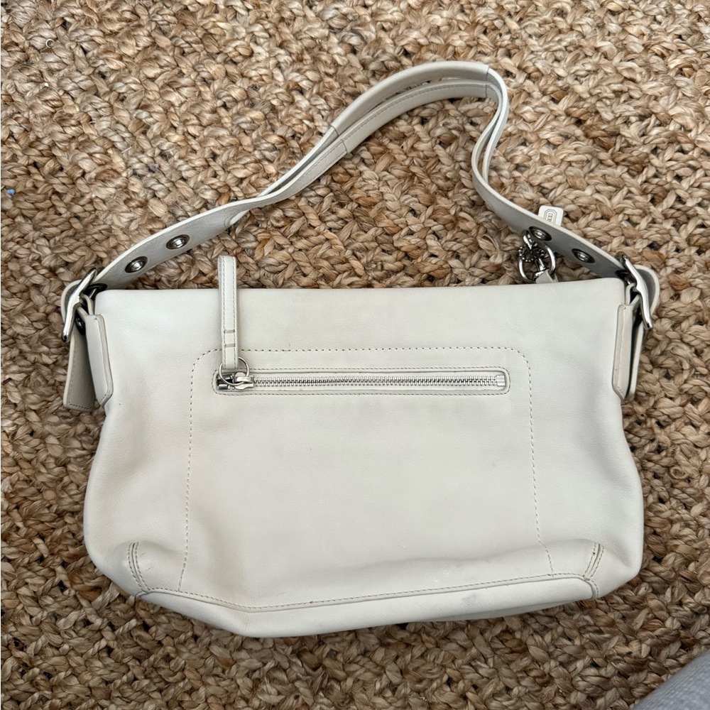 Coach Cream Leather Shoulder Bag